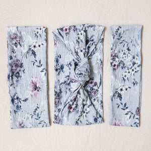 Soft Grey Floral Crinkle Band