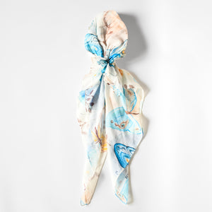 Gauzy lightweight pretied scarves